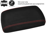 RED STITCHING ARMREST REAL SUEDE COVER FOR SUBARU TRIBECA B9 2008-2014