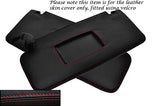 RED STITCHING FITS AUDI A4 CABRIO CONVERTIBLE 03-06 2X SUN VISORS LEATHER COVERS