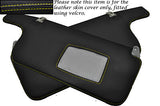 YELLOW STITCH FITS MITSUBISHI EVO 4 5 6 IV V VI 2X SUN VISORS LEATHER COVERS