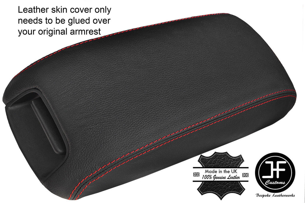 RED STITCHING REAL LEATHER ARMREST LID COVER FITS DODGE JOURNEY 2011-2017