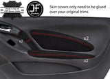 RED STITCH 2X FRONT DOOR CARD REAL SUEDE COVERS FITS TOYOTA CELICA MK7 99-05