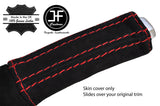 RED STITCH REAL SUEDE HANDBRAKE HANDLE COVER FITS VOLVO S40 V50 MK2 04-07