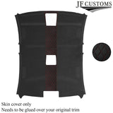 DSG2 D RED DIAMOND STITCH D GREY LUXE SUEDE HEADLINER COVER FOR BMW E90 SALOON
