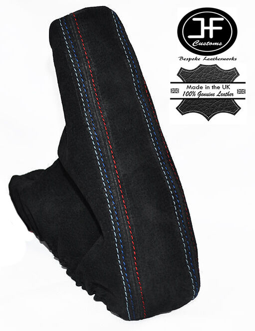 FITS 3 SERIES E36 E46 BLACK PU SUEDE HANDBRAKE GAITER COVER ONLY TRI STITCH