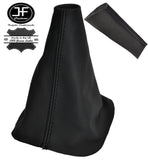 BLACK STICH LEATHER GEAR GAITER + 6 SPEED KNOB COVER FITS RENAULT LAGUNA 01-07
