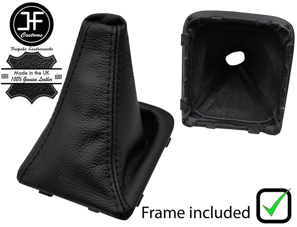 BLACK STITCH LEATHER MANUAL GEAR GAITER+PLASTIC FRAME FOR HYUNDAI ELANTRA 00-06
