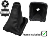 BLACK STITCH LEATHER MANUAL GEAR GAITER+PLASTIC FRAME FOR HYUNDAI ELANTRA 00-06
