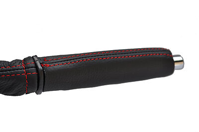 red stitching FITS JAGUAR S TYPE 99-08  HANDBRAKE HANDLE LEATHER COVER ONLY