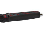 red stitching FITS JAGUAR S TYPE 99-08  HANDBRAKE HANDLE LEATHER COVER ONLY