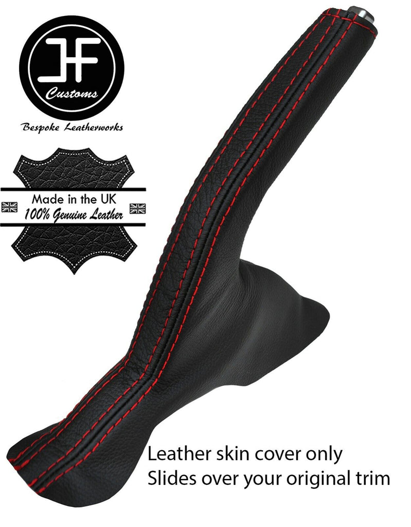 RED STITCHING REAL LEATHER HANDBRAKE GAITER FOR HYUNDAI i30 MK3 2017-2019