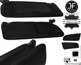 BLACK CROSS STITCH 2X SUN VISOR LEATHER COVERS FOR TOYOTA JZX 100 CHASER 96-00