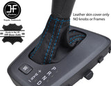 BLUE STITCH TOP GRAIN LEATHER AUTOMATIC GEAR GAITER FITS VOLVO V70 XC70 04-07