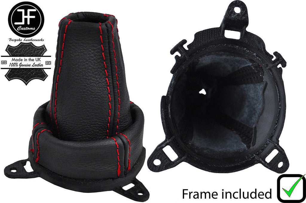 RED STITCH GEAR GAITER+PLASTIC FRAME+RING FOR HONDA CIVIC TYPE R FN2 06-12