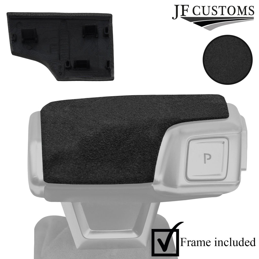 BLACK SUEDE AUTO TOP KNOB COVER + PLASTIC FRAME FOR AUDI A7 18-22 CUSTOM NEW