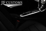 BLACK LUX-STITCH LEATHER 2X LONG SEAT BELT COVERS FITS JAGUAR X TYPE 01-09