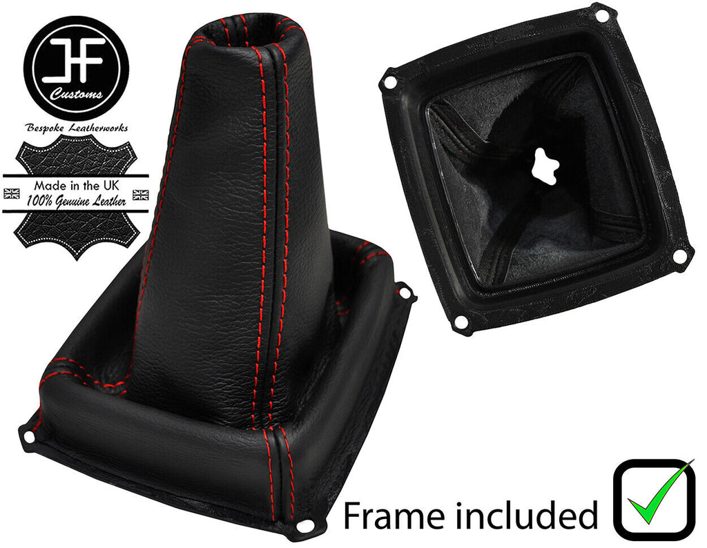 RED STITCH LEATHER MANUAL GEAR+PLASTIC FRAME FITS SSANGYONG REXTON 02-13