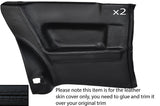 BLACK STITCH 2X REAR DOOR CARD PANEL SKIN COVERS FITS VW SCIROCCO MK2 81-92