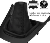 BLACK & BLACK TOP GRAIN REAL LEATHER MANUAL GEAR GAITER FOR HYUNDAI I10 07-14