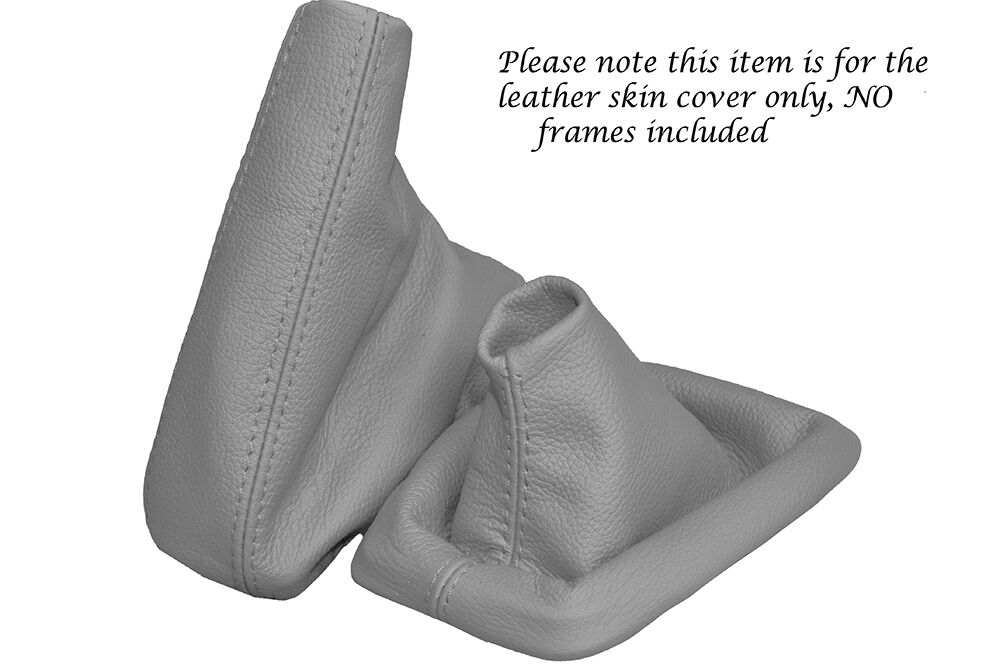 L GREY LEATHER FITS BMW 3 SERIES E36 BOOT CUSTOM GAITERS SET COVER 1992-1998