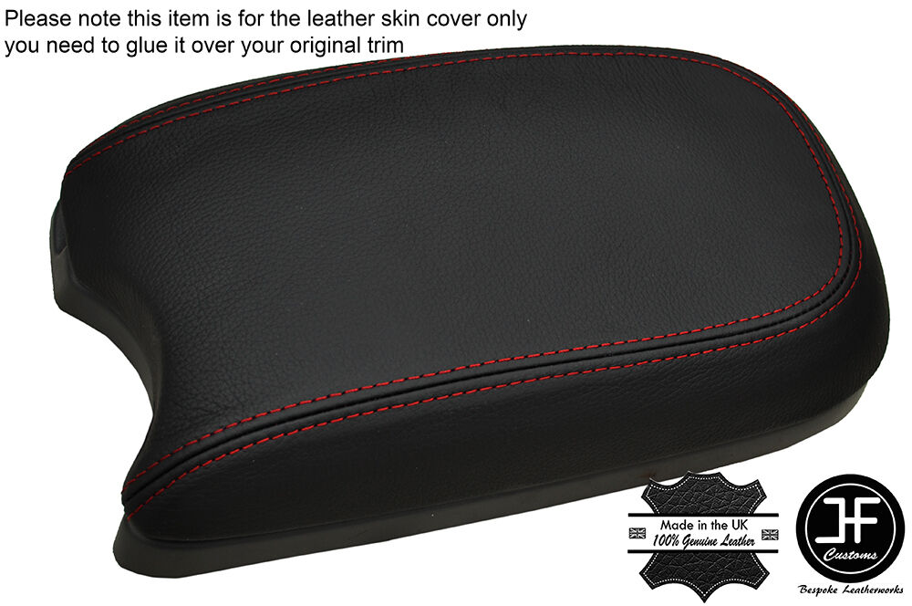 RED STITCHING ARMREST LID LEATHER COVER FITS HYUNDAI SANTA FE 2001-2005