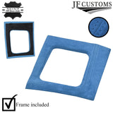 L BLUE SUEDE COVERED MANUAL SHIFT SURROUND TRIM + FRAME FOR FORD MUSTANG 87-93
