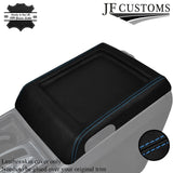 L BLUE STITCH CENTER CONSOLE ARMREST LID LEATHER SKIN COVER FITS HUMMER H2 03-07