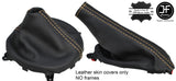BEIGE STITCH REAL LEATHER GEAR & HANDBRAKE GAITER FITS FIAT 124 SPIDER 16-18