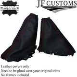 RED STITCH GEAR HANDBRAKE LEATHER GAITER FITS FORD TRANSIT CONNECT 2010-2013