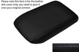 BLACK STITCHING LEATHER ARMREST SKIN COVER FITS DODGE CHALLENGER 2008-2013
