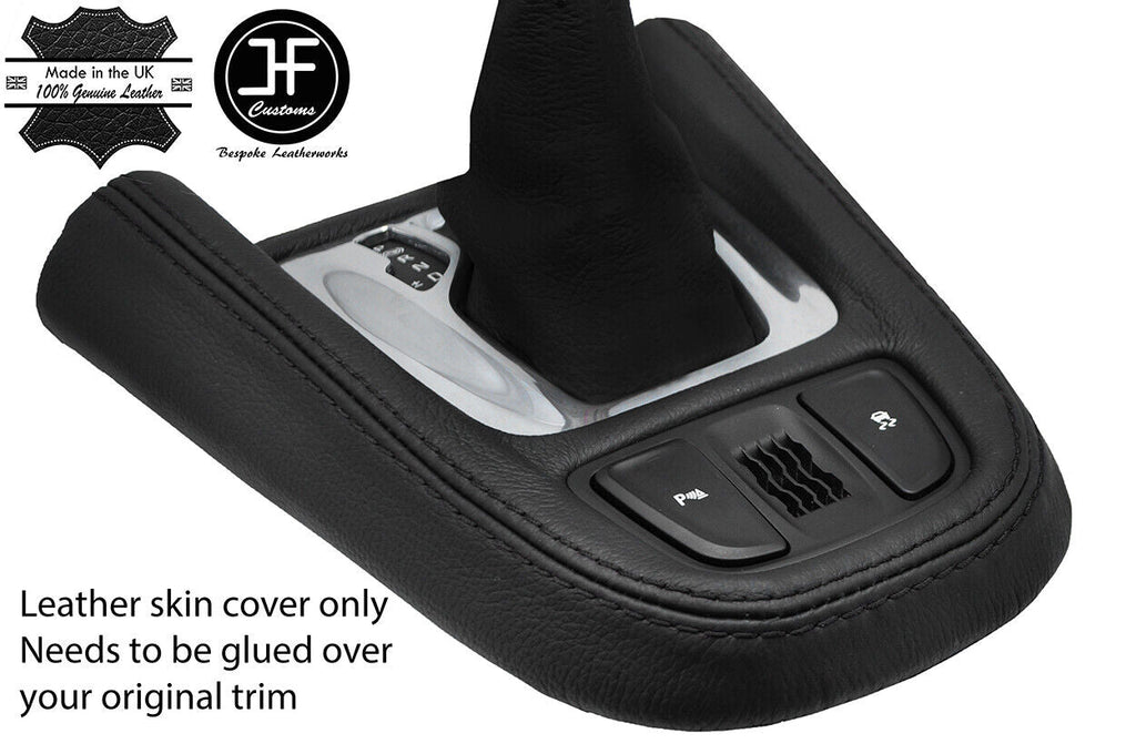 BLACK STITCH LEATHER AUTOMATIC GEAR SURROUND FOR VAUXHALL ZAFIRA C TOURER 12-17