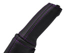 purple stitch  FITS VAUXHALL OPEL CORSA D 06-11 LEATHER HANDBRAKE HANDLE COVER
