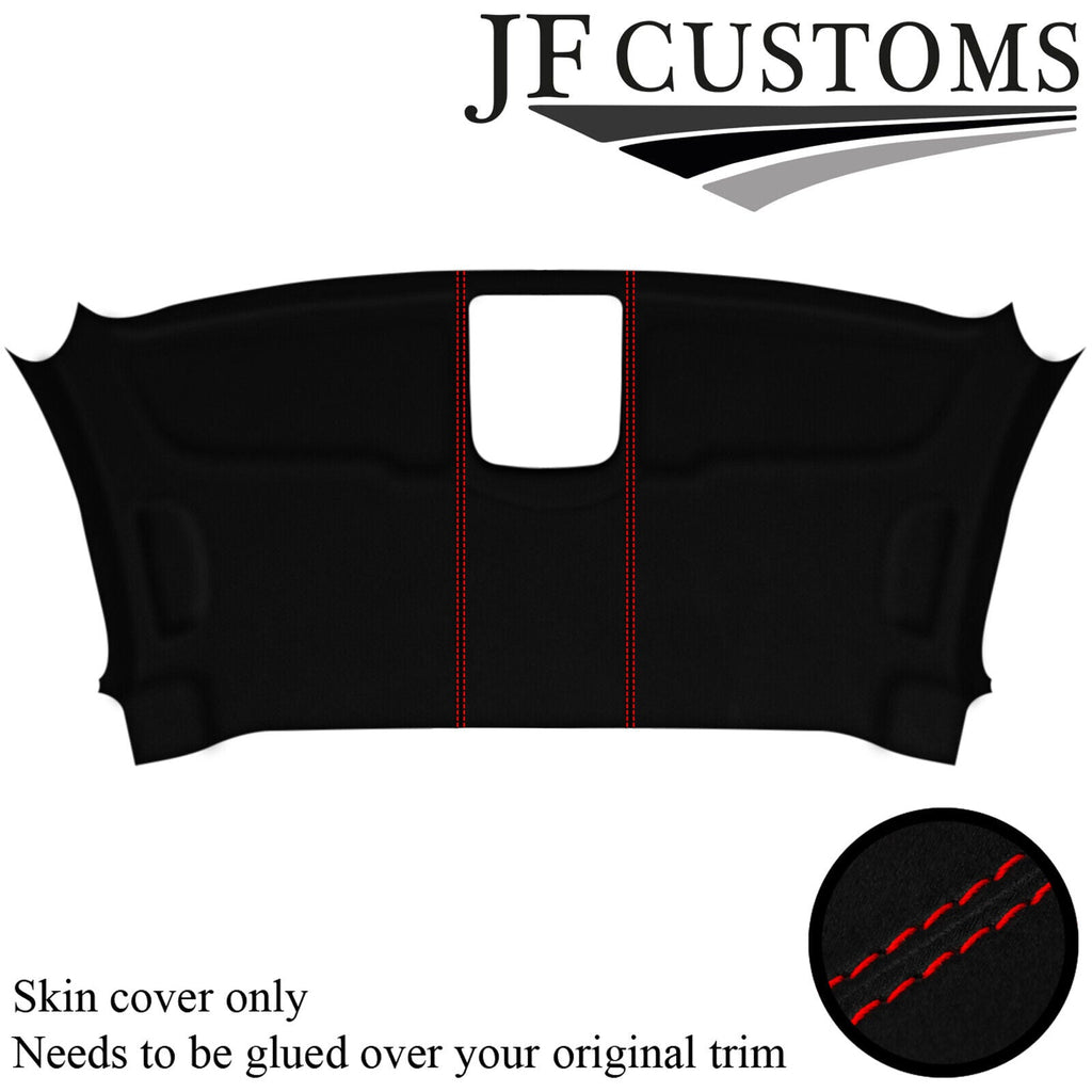 RED STITCH SUEDE FRONT ROOF HEADLINER COVER FOR MERCEDES VITO 14-21 VAN