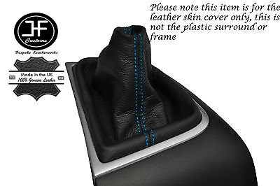 BLUE STITCHING MANUAL LEATHER GEAR GAITER FITS HONDA CIVIC MK IX 9 2012-2015