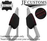 RED STITCH LEATHER 2X CONSOLE KNEE PAD TRIM COVERS FOR AUDI TT MK1 98-06