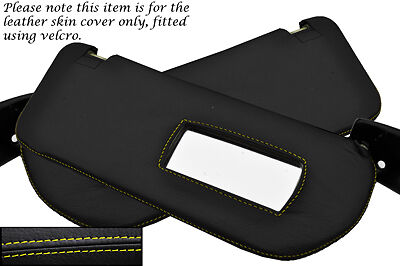 YELLOW STITCH FITS VAUXHALL OPEL ASTRA MK2 GTE 84-93 2X SUN VISORS COVERS