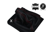 RED STITCH FITS VW POLO MK3 1994-1999 GEAR STICK GAITER COVER REAL LEATHER