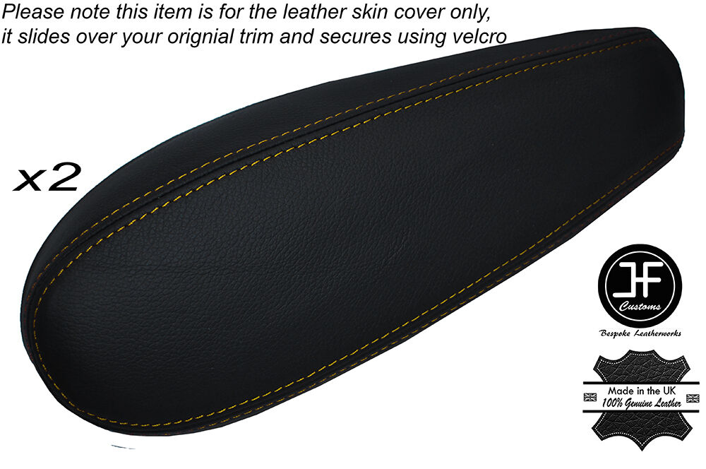 YELLOW STICH 2X SEAT ARMREST SKIN COVERS FITS CHEVY SILVERADO TAHOE SIERRA 95-99