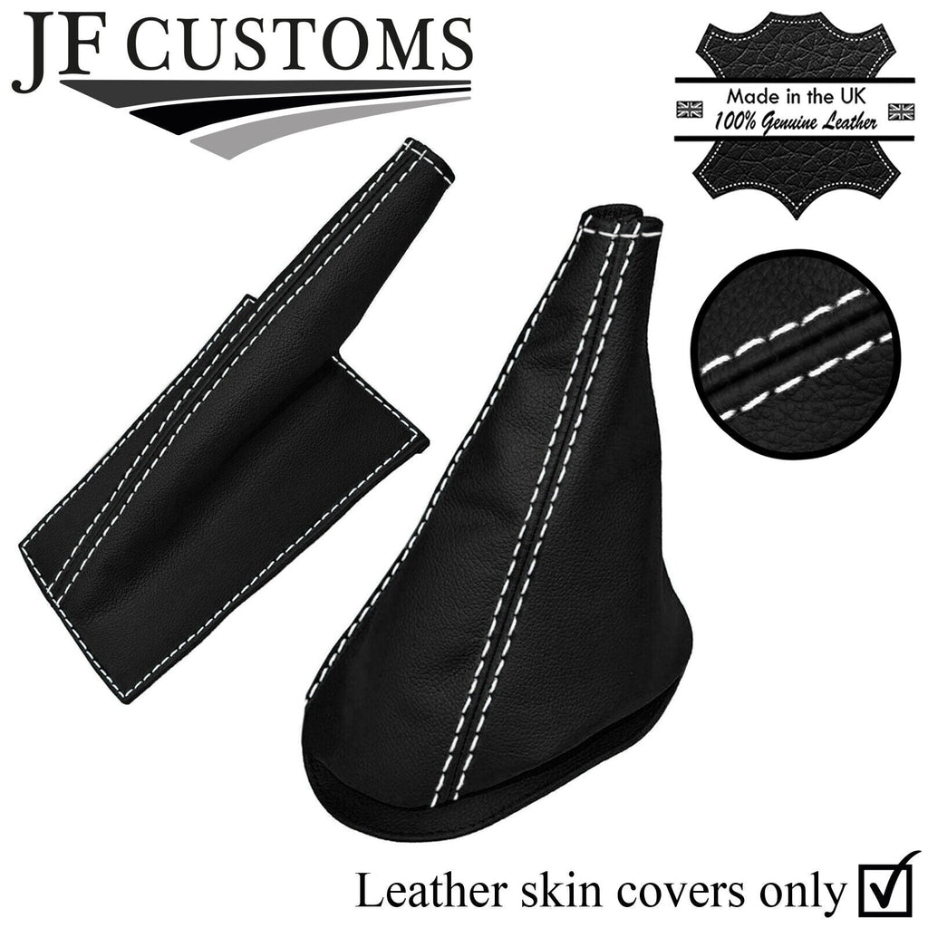 WHITE STITCH LEATHER GEAR HANDBRAKE SET FOR MINI CLASSIC ROVER AUSTIN MORRIS