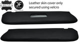 BLACK STITCH 2X SUN VISORS REAL LEATHER COVERS FOR MERCEDES SL C107 R107 71-89