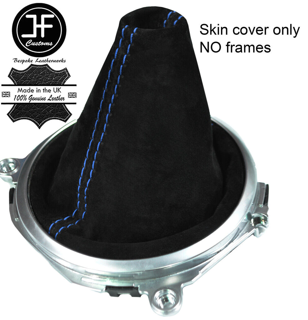 BLUE STITCHING REAL SUEDE MANUAL GEAR GAITER FOR AUDI TT MK2 2006-2014