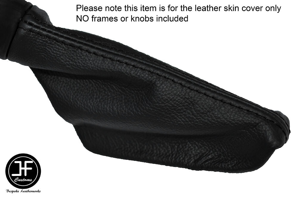 BLACK STITCH LEATHER SKIN HANDBRAKE GAITER FITS TESLA ROADSTER 2008-2013