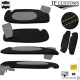 YELLOW CROSS STITCH LEATHER 2X SUN VISOR COVERS FOR PORSCHE BOXSTER 986 96-04