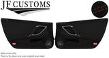 BROWN STITCH 2X FULL DOOR CARD LEATHER & SUEDE COVERS FITS NISSAN GTR R35 09-17