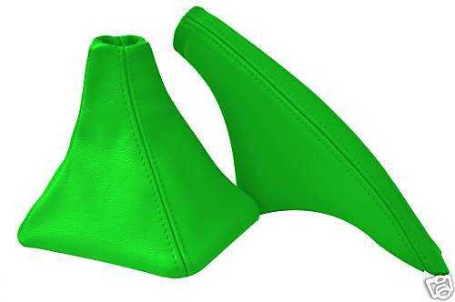 FITS TOYOTA MR2 MK2 GEAR HANDBRAKE GAITER L GREEN LEATHER CUSTOM NEW MADE IN UK