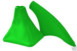 FITS TOYOTA MR2 MK2 GEAR HANDBRAKE GAITER L GREEN LEATHER CUSTOM NEW MADE IN UK