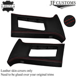 RED STITCH LEATHER & SUEDE TOP RECOVERY KIT COVERS FOR VW GOLF MK5 04-09 5DR