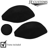 2X FRONT SEAT BELT MOUNTING SUEDE COVERS+FRAME FOR PORSCHE 911 944 968 924s