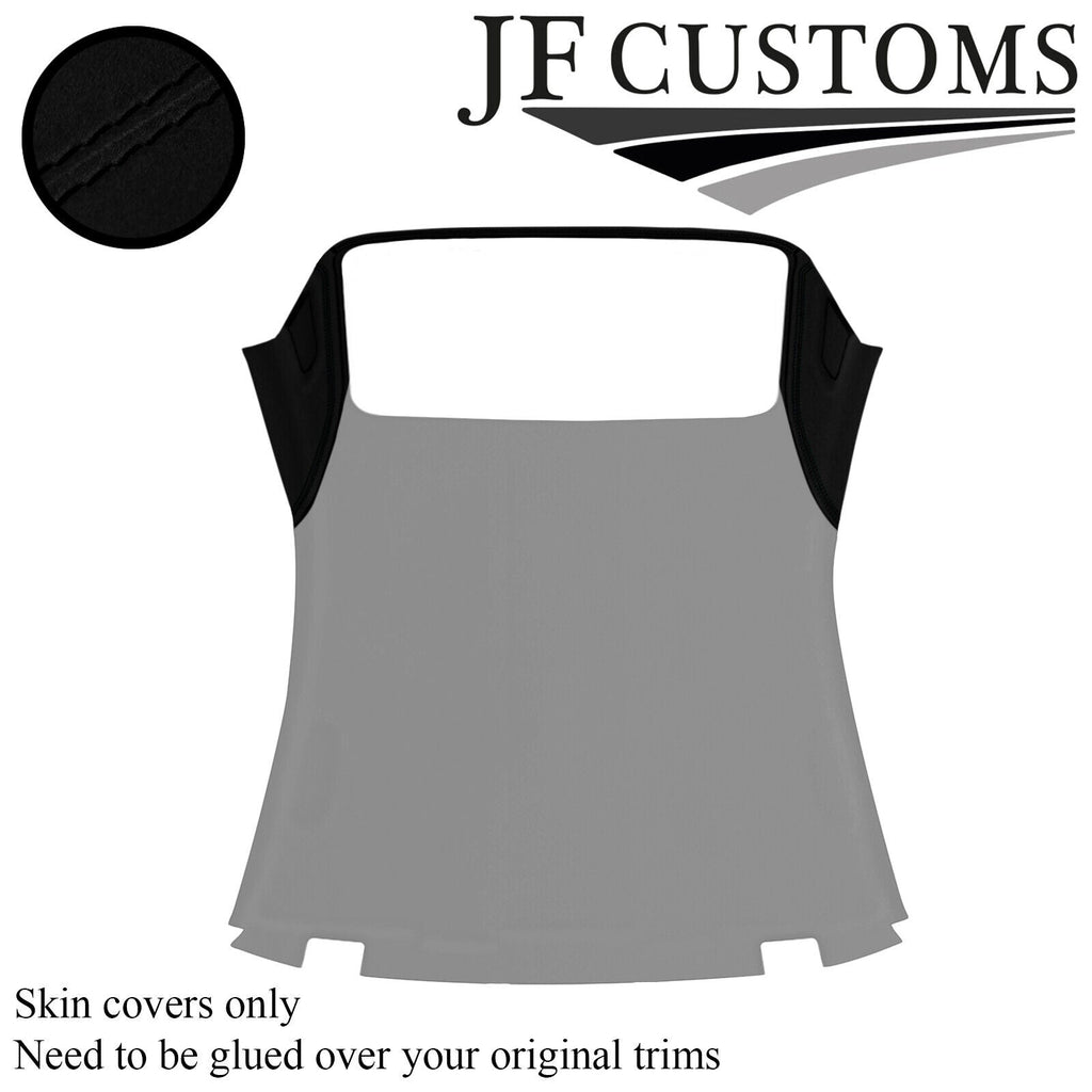 BLACK STITCH SUEDE 2X C PILLAR+TRIM HARDTOP ROOF COVER FOR BMW E46 CONVERTIBLE