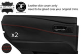RED STITCH 2X REAR DOOR CARD TRIM LEATHER COVERS FOR LEXUS RX450h RX350 10-15