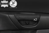 BLACK STITCHING 2X REAR  DOOR HANDLE LEATHER COVERS FITS MAZDA 3 03-09 5 DOOR